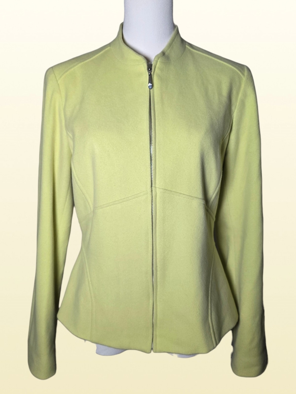 LOUBEN Lemon-Lime Cashmere & Wool Blend Blazer - 6